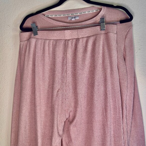 Pink Ribbed Lounge Wear Set Large XL - Picture 1 of 8